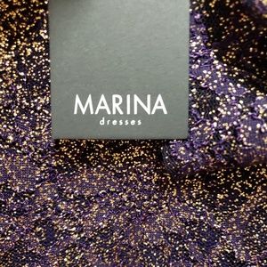 Marina dresses Plum/Gold